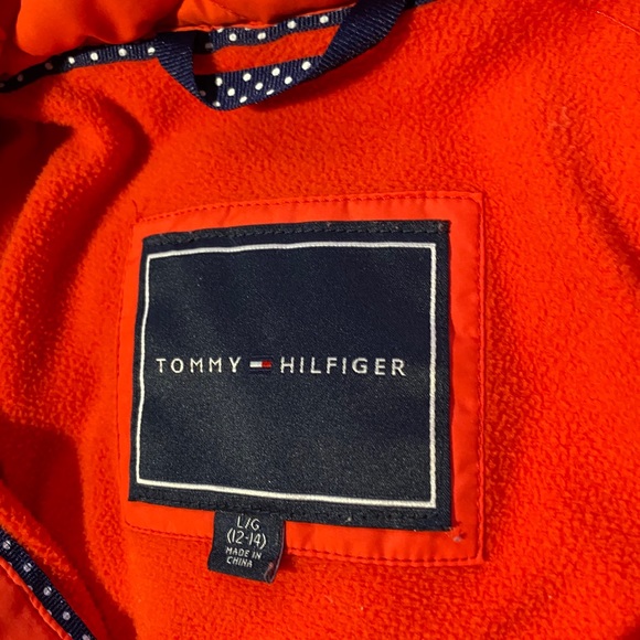 Tommy Hilfiger kids orange waffle jacket - Picture 5 of 7